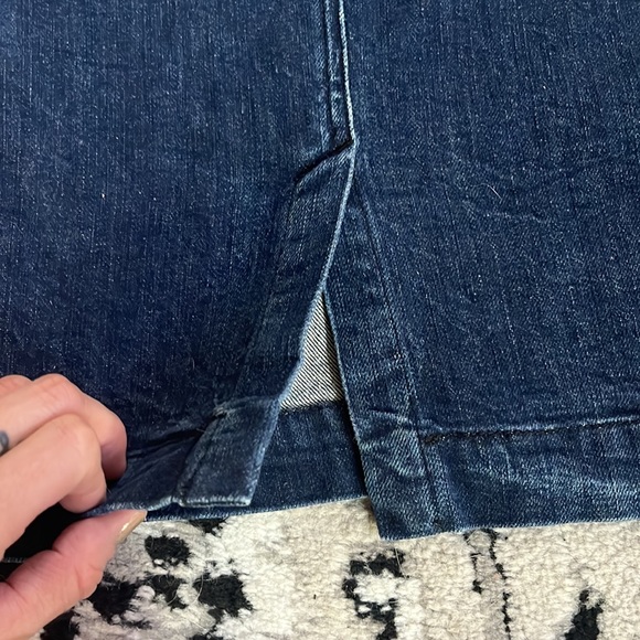 7 for all Mankind Denim short Pencil Skirt with slit size 25 made in Italy - Picture 7 of 7